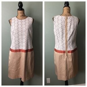 Anne Klein size 10 lace cream dress!